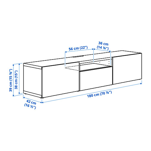 BESTÅ, combinación de mueble para TV. 6 de 7 open dialog