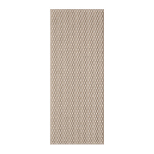 Alfombra de exterior MORUM beige, rectangular, motivo geométrico.