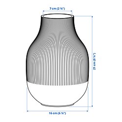 Ilustración de medidas - GRADVIS florero / jarrón