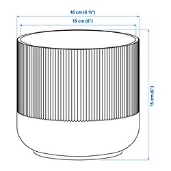 Measurement Illustration - GRADVIS plant pot