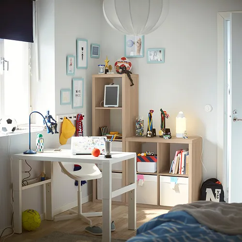 IKEA Gran Canaria KALLAX estantería, efecto roble tinte blanco
