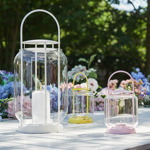 TOFSAND, lantern for pillar candle, in/out. 3 of 3 open dialog