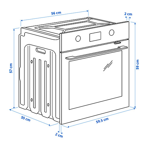Ilustración con medidas del producto: FRILLESBO.