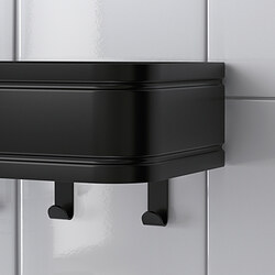 LILLASJÖN wall shelf with 5 hooks