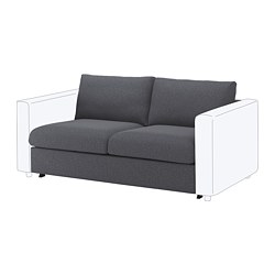 VIMLE, funda sofá cama 2 plazas, Gunnared gris