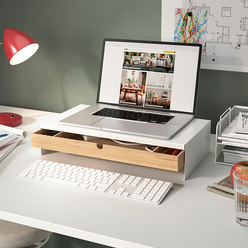 ELLOVEN, monitor stand with drawer 5 of 9 open dialog