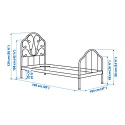 Measurement Illustration - MELLGRUND bed frame