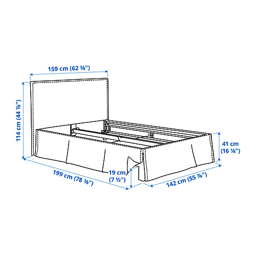 TÄRNKULLEN, cover for bed frame. 6 of 6 open dialog