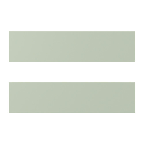 Dos paneles rectangulares largos de color verde con texturas ranuradas se muestran horizontalmente, uno encima del otro.