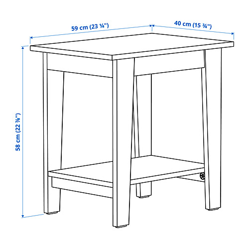 Ilustración con medidas del producto: ÄMMARYD.