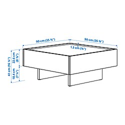 Ilustración de medidas - TRANERED mesa de centro
