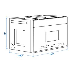 Measurement Illustration - SOLNEBO Over-the-range microwave