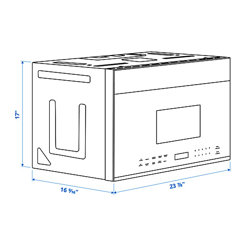 Measurement Illustration - SOLNEBO Over-the-range microwave