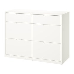 TONSTAD, Chest of 6 drawers, Off white