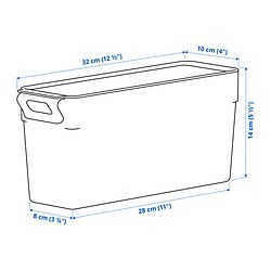 Ilustración de medidas - KLIPPKAKTUS caja de frigorífico