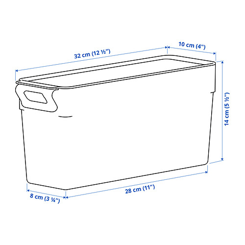 KLIPPKAKTUS, storage box for fridge 8 of 8 open dialog