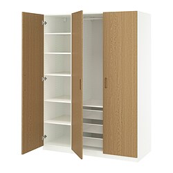 PAX/KAMMARTORP/GRIMO, combinación armario, TONSTAD chapa roble
