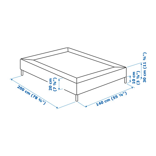 Ilustración con medidas del producto: LYNGÖR.