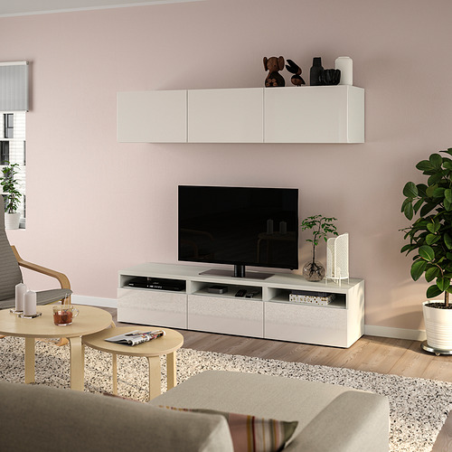 BESTÅ, TV bench with drawer runner, soft-closing 2 of 6 open dialog