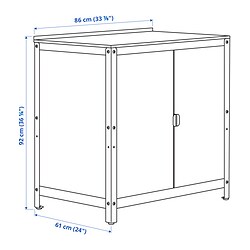Measurement Illustration - GRILLSKÄR kitchen island shelf unit