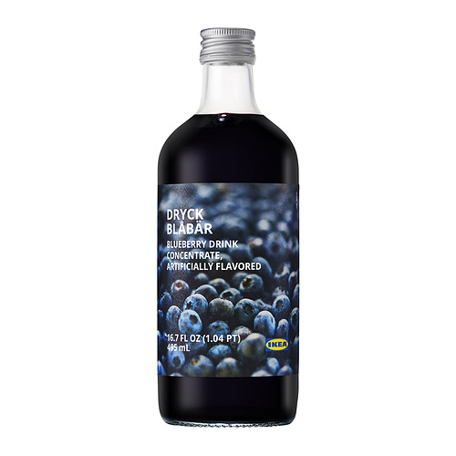 DRYCK BLÅBÄR, blueberry syrup. 1 of 6 open dialog