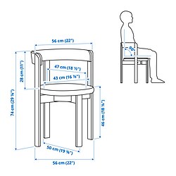 Ilustración de medidas - STOCKHOLM 2025 silla