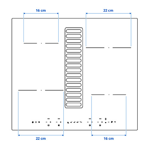 TÄCKNAN, Induction cooktop w/downdraft vent. 9 of 10 open dialog
