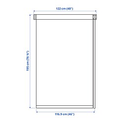 Measurement Illustration - FRIDANS blackout roller blind