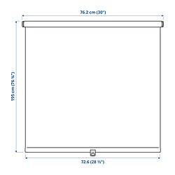 Measurement Illustration - SANDVEDEL roller blind