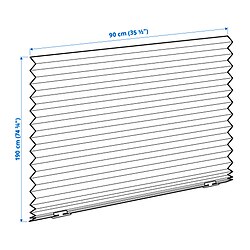 Measurement Illustration - SCHOTTIS pleated shade
