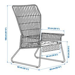 Measurement Illustration - TALLSKÄR 4-seat, lounge set