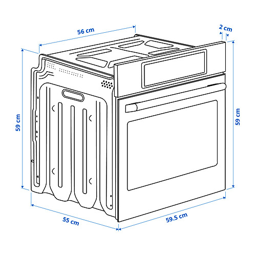 Ilustración con medidas del producto: STENABY.
