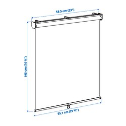 Measurement Illustration - SKOGSKLÖVER roller blind