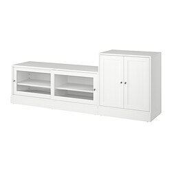 HAVSTA, mueble TV con zócalo, Blanco