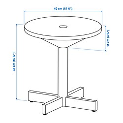 Measurement Illustration - GRIMSARBO side table