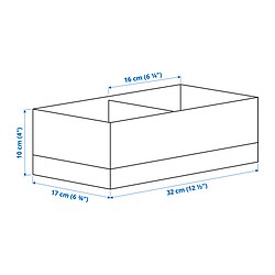 Ilustración de medidas - STUK caja con compartimentos