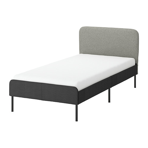 SLATTUM, upholstered bed frame. 1 of 7 open dialog