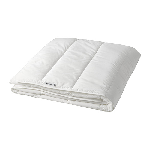 SKOGSFRÄKEN edredón blanco, suave, esponjoso, lavable a máquina, tejido transpirable, forma cuadrada doblada.