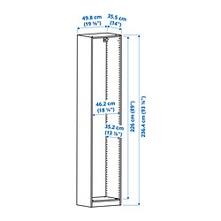 Ilustración de medidas - PAX estructura armario