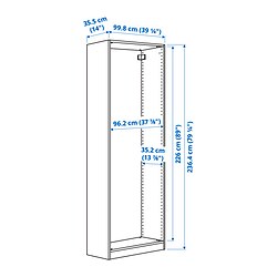 Ilustración de medidas - PAX estructura armario