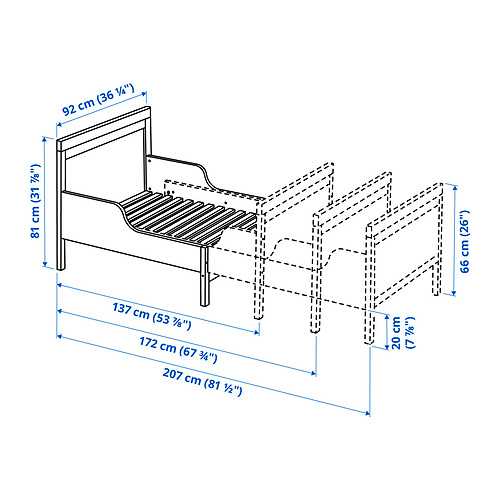 SUNDVIK, esctructura de cama extensible 4 de 4 open dialog