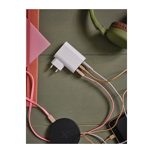 SMÅHAGEL, cargador para 3 puertos USB 2 de 6 open dialog