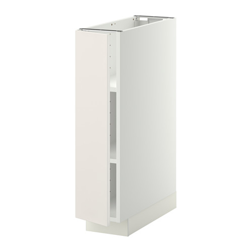 Mueble de cocina METOD blanco, rectangular, con superficies lisas y estantes ajustables.