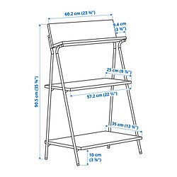 Ilustración de medidas - KRÖNIKÖR almacenaje abierto