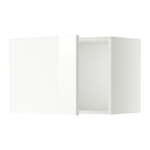 Mueble de cocina moderno blanco: IKEA METOD con puertas de alto brillo.