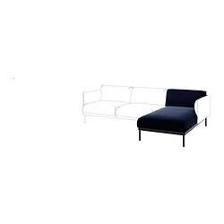 ÄPPLARYD, chaise section, Djuparp dark blue
