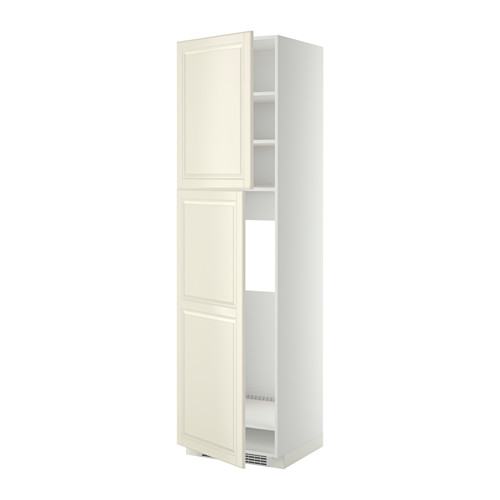 Mueble de cocina IKEA METOD en color blanco roto con estantes ajustables.