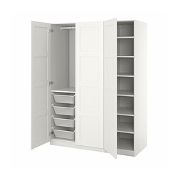 PAX/GULLABERG, wardrobe combination, BERGSBO white