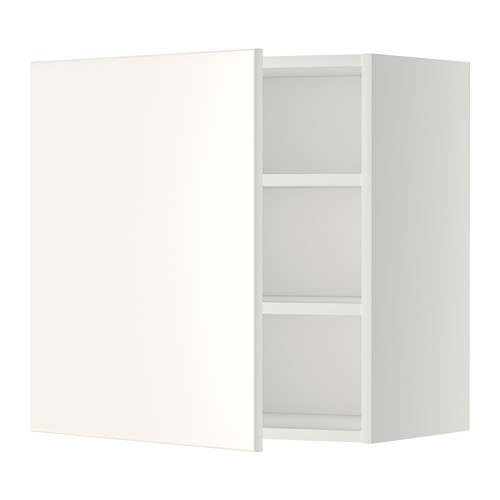 Mueble de cocina METOD en color blanco. Forma cuadrada, dos estantes abiertos.