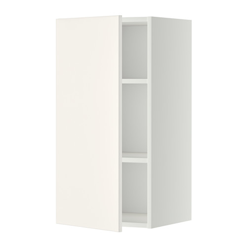 Mueble de pared blanco METOD, forma rectangular, diseño sencillo con dos estantes.